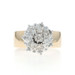 Yellow Gold Diamond Cluster Cocktail Ring - 14k Round Brilliant .50ctw Floral