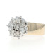 Yellow Gold Diamond Cluster Cocktail Ring - 14k Round Brilliant .50ctw Floral