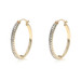 Yellow Gold Diamond Hoop Earrings - 10k Single Cut .25ctw Pierced