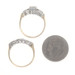 Yellow Gold Diamond Vintage Engagement Ring & Wedding Band - 14k Round .20ctw