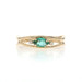 Yellow Gold Emerald Diamond Ring - 14k Marquise .32ctw SZ 6