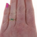 Yellow Gold Emerald Diamond Ring - 14k Marquise .32ctw SZ 6