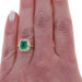 Yellow Gold Lab-Created Emerald Diamond Halo Ring - 14k 1.92ctw