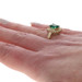Yellow Gold Lab-Created Emerald Diamond Halo Ring - 14k 1.92ctw