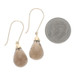 Yellow Gold Smoky Quartz Dangle Earrings - 14k Briolette Pierced
