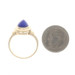 Yellow Gold Lapis Lazuli Solitaire Ring - 14k Cabochon