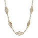 Yellow Gold Paperclip Station Necklace 22" - 14k