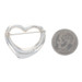 Elsa Peretti Tiffany & Co. Open Heart Diamond Brooch - Sterling 925 Love Pin