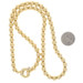 Yellow Gold Beaded Strand Necklace 18" - 18k