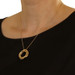 Yellow Gold Intertwined Triple Circle Pendant Necklace 18" - 14k