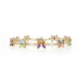 Yellow Gold Tourmaline Amethyst Butterfly Link Bracelet 7 1/2" 14k Marq 3.84ctw
