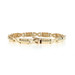 Yellow Gold X Crossover Link Bracelet 7" 6 3/4" - 10k Ribbed