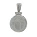 White Gold Diamond Pendant - 14k 950 Round Brilliant Currency