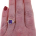 Yellow Gold Amethyst Diamond Ring - 14k Asscher Brilliant 1.95 Milgrain
