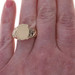 Yellow Gold Art Deco Signet Bypass Men's Ring - 10k Vintage Engravable