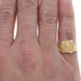 Yellow Gold Diamond Art Deco Men's Signet Ring 14k Mine Lion SJ Initials SZ 8