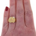 Yellow Gold Diamond Art Deco Men's Signet Ring 14k Mine Lion SJ Initials SZ 8