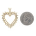 Yellow Gold Diamond Heart Pendant - 14k Round Brilliant 1.00ctw Love Wreath