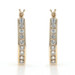Yellow Gold Diamond Hoop Earrings - 14k Round Brilliant 1.00ctw Pierced