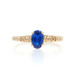 Yellow Gold Lab-Created Spinel Solitaire Ring - 14k Oval .30ct