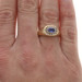 Yellow Gold Tanzanite Diamond Men's Ring - 14k Oval 1.05ctw