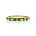 Hidalgo Heart Eternity Band - Yellow Gold 18k Love Green Enamel SZ 6 1/2 Ring