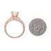 Rose Gold Morganite Diamond Ring - 14k Round 2.58ctw