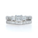 White Gold Diamond Engagement Ring & Wedding Band - 14k Princess 2.00ctw