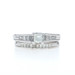White Gold Diamond Engagement Ring & Wedding Band - 14k Princess .79ctw IGL
