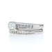 White Gold Diamond Engagement Ring & Wedding Band - 14k Princess .79ctw IGL