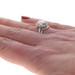 White Gold Moissanite Engagement Ring & Wedding Band - 14k Oval 1.47ctw Floral