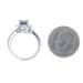 White Gold Sapphire Diamond Halo Ring - 14k Round 1.22ctw