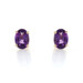 Yellow Gold Amethyst Stud Earrings - 14k Oval 1.70ctw