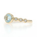 Yellow Gold Aquamarine Diamond Ring - 14k Round .82ctw