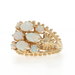Yellow Gold Australian Opal Cluster Cocktail Ring - 14k Cabochon 1.68ctw