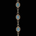 Yellow Gold Australian Opal Link Bracelet 7 1/4" - 14k Oval Cabochon 2.45ctw