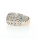 Yellow Gold Diamond Cluster Cocktail Dome Band - 14k Rd 2.00ctw Stripe Ring