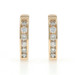 Yellow Gold Diamond Hoop Earrings - 14k Round Brilliant .66ctw Pierced