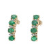 Yellow Gold Emerald Diamond Drop Earrings - 14k Oval 1.50ctw Pierced