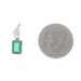 Yellow Gold Lab-Created Emerald Diamond Pendant - 10k .90ct