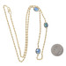 Yellow Gold Sapphire Station Necklace 19 3/4" - 14k Oval 3.55ctw Rope Chain