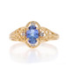 Yellow Gold Tanzanite Diamond Ring - 14k Oval .96ctw