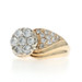 Yellow Gold Diamond Cluster Cocktail Ring - 14k Round Brilliant 1.50ctw