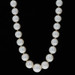 White Gold Cultured Pearl Knotted Strand Necklace 20" - 14k Bead