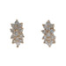 Yellow Gold Diamond Cluster Stud Earrings - 14k Rd 1.04ctw Floral Spray Pierced