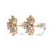Yellow Gold Diamond Cluster Stud Earrings - 14k Rd 1.04ctw Floral Spray Pierced