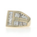 Yellow Gold Diamond Men's Ring - 14k Baguette 2.80ctw SZ 8 3/4