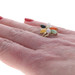 Yellow Gold Jadeite Onyx Cluster Cocktail Bypass Ring - 14k Marquise Cabochon