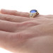 Yellow Gold Lab-Created Sapphire Diamond Men's Ring - 14k Oval Cabochon 7.30ctw