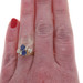 Yellow Gold Sapphire Diamond Ring - 14k Oval 1.40ctw Two-Stone Bypass
